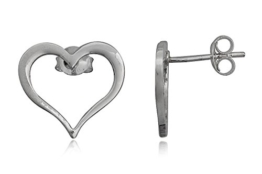 EYS Damen-Ohrringe Herzen 13 x 15 mm 925 Sterling Silber im Etui Damen-Ohrstecker