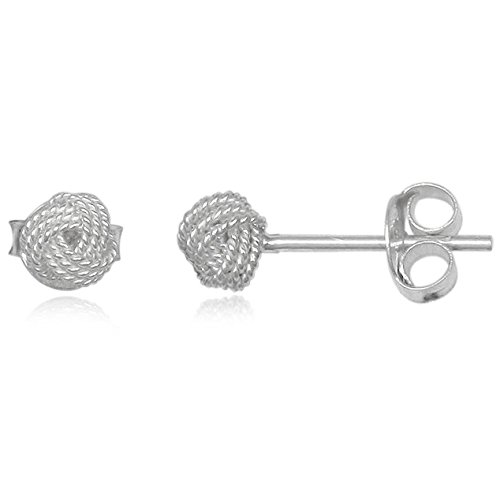 EYS Damen-Ohrringe Knoten Kugeln 4 mm 925 Sterling Silber im Etui Damen-Ohrstecker
