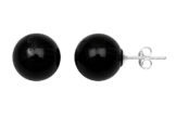 EYS Damen-Ohrringe Onyx Kugeln 12 mm 925 Sterling Silber schwarz im Etui Damen-Ohrstecker
