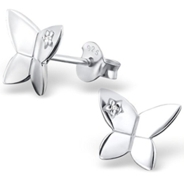 EYS Damen-Ohrringe Schmetterlinge Zirkonia 8 x 10 mm 925 Sterling Silber weiß im Etui Damen-Ohrstecker