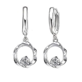 Echt 925 Sterling Silber Ohrringe Ohrstecker Schmuck edel Zirkonia Stein