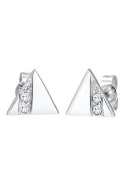 Elli Damen-Ohrstecker Dreieck Trend 925 Silber Zirkonia – 03122_0815