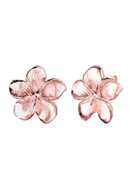 Elli Damen-Ohrstecker Frangipani Blüte rosévergoldet 925 Silber – 0310460314