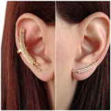 Emmanuela &links rechts Ohrklemme Ear Pin, 24 Karat vergoldet Sterling Silber Ohrringe Ohrhänger
