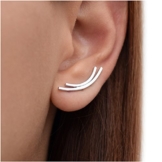 Emmanuela Ohr, Kletterpflanze, 1 Paar Ohrringe Sterling silber Ohr Pins, kehrt das Ohr, Ohrstecker, Stecker, einfache &Delicate Ohrringe für Frauen jeden Tag