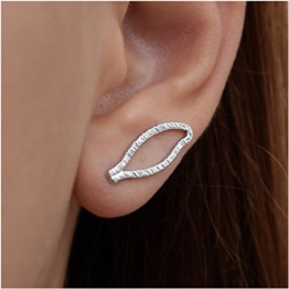 Emmanuela Ohrklemme Ohrringe Sterling silber Ohr Crawlers, handgemacht, Modern, Minimalist, Ohrringe, Ohrhänger, Ohr Climbers für Damen, bis das Ohr kehrt