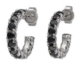 Esprit Collection Damen-Ohrringe Idya Night 925 Sterling Silber ELER91178B000