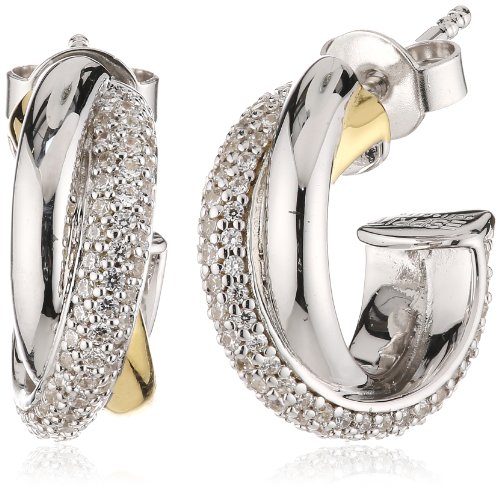Esprit Collection Damen-Ohrringe Periboia Gold 925 Sterling Silber ELER91185A000
