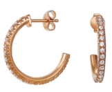 Esprit Damen-Creolen Brilliance 925 Silber Zirkonia weiß Brillantschliff