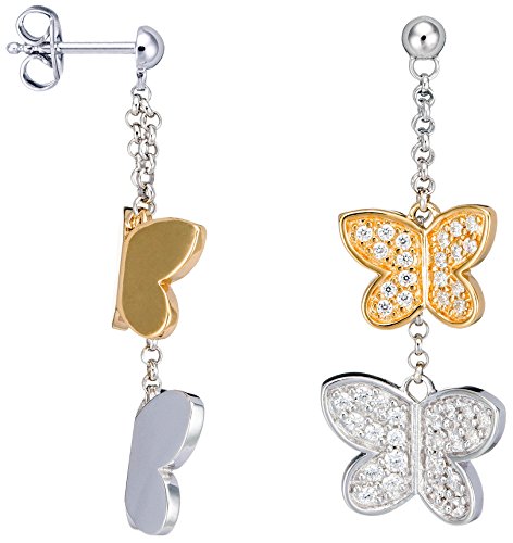 Esprit Damen-Ohrringe Gold Butterfly 925 Sterling Silber ESER91260B000