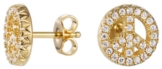 Esprit Damen-Ohrstecker 925 Sterling Silber rhodiniert Kristall Zirkonia brilliance peace gold weiß ESER92429B000