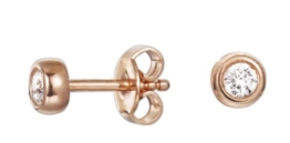 Esprit Damen-Ohrstecker Silber vergoldet rhodiniert Zirkonia ESER92636B000