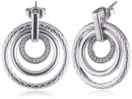 Esprit Damen-Ohrstecker round in round 925 Sterlingsilber 44 Zirkonia farblos S.ESER91274A000