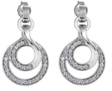 Esprit Damen-Ohrstecker swing 925 Sterlingsilber 60 Zirkonia farblos ESER91218A000