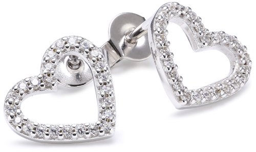 Esprit Jewels Damen-Ohrstecker Brillanz heart 925 Sterling Silber ESER92437A000