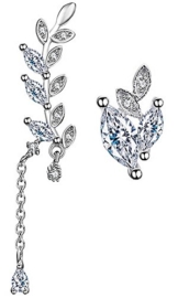 Frauen asymetrische Bergsteiger Diamant Bolzen Ohrringe, die Ihre Frühlings Art und Weise925 Sterlingsilber Schmucksachen treffen