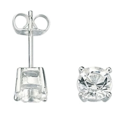 Fred Bennett Herren-Ohrstecker 925 Sterling Silber Kristall Swarovski-Kristall E2657C Ohrstecker mit klarem Kristall