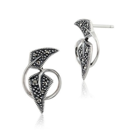 Gemondo Jugendstil Ohrringe, 925 Sterlingsilber 0,17 Ct Markasit Jugendstil Stil Ohrstecker