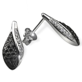 Goldmaid Damen-Ohrringe Tropfen 925 Sterlingsilber 14 weiße 32 schwarze Zirkonia