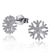 Goldmaid Damen-Ohrstecker Schneeflocken 925 Sterlingsilber 13 weiße Zirkonia