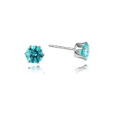 Hellblaue Swarovski Zirkonia Ohrringe – Blue Pearls – CRY A304 G turquoise