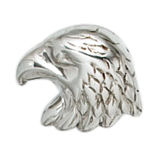 Herrenschmuck – Herren Einzel – Silber Ohrstecker / Ohrringe Adler aus 925 Sterling Silber rhodiniert
