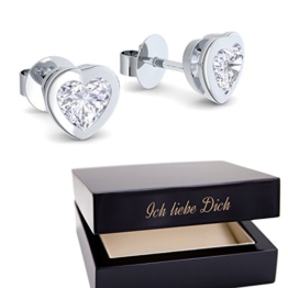 Herz Ohrstecker klein Herz Ohrringe Ohrstecker Silberohrstecker – inkl. Luxusetui + – Herz Ohrringe Ohr Stecker Ohr Ringe Silber Ohrringe Ohr Stecker Herzform Herz FF135-5 SS925