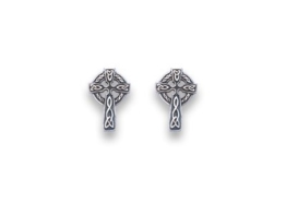 Herzen Geschenkbox Iona Sterling Silber keltisches Kreuz Ohrstecker – Größe: 8 mm 5082