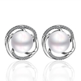 Hot Classic Jewelry 925 Sterling Silber Kristall Ohrstecker Ohrring Romantic