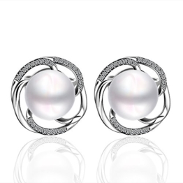 Hot Classic Jewelry 925 Sterling Silber Kristall Ohrstecker Ohrring Romantic