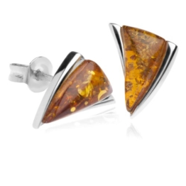 InCollections Damen-Ohrstecker 925 Sterling Silber 2 Bernsteine gelb 10 mm 0010263349100