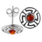 InCollections Damen-Ohrstecker 925/000 Sterlingsilber mit Bernstein 0010265070890