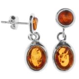 InCollections Damen-Ohrstecker 925/000 Sterlingsilber mit Bernstein 0930260082980