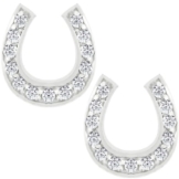 Isady – Milva – Damen Ohrringe – Ohrstecker – 925er Sterling Silber – Zirkonia Transparent – Hufeisen form