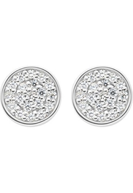 JETTE Silver Damen-Ohrstecker 925er Silber rhodiniert 38 Zirkonia One Size, silber