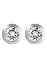 JETTE Silver Damen-Ohrstecker Magic Glam 925er Silber 2 Zirkonia One Size, silber