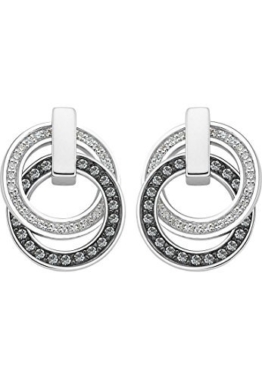 JETTE Silver Damen-Ohrstecker Swing Silber 42 Swarovski-Kristall 54 Zirkonia One Size, silber