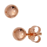 JOBO Kugel Ohrstecker 925 Sterling Silber rotvergoldet Ohrringe