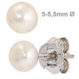 JOBO Ohrstecker 925 Sterling Silber 2 Süßwasser-Perlen Ohrringe