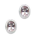 Jaipuri.instyle – Damen Ohrringe – 925 Silber, rhodiniert – echter Edelstein: Morganit E2451MG