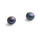 Jersey Pearl Damen-Ohrstecker 925 Perle Schwarz Süßwasserperlen Schwarz – E8PC