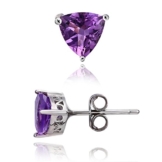 Jewelrypalace 1.4ct Dreieck Lila Luxus Echte Natürliche Amethyst Ohrstecker Ohrchmuck Ohrring 925 Sterlingsilber