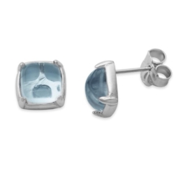 Joy Jewels Damen-Ohrstecker 925 Sterling Silber Blau Topas JA158E