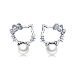 Julia &Joy Fashion Jewellery Ohrstecker Hello Kitty Versilbert Cute J445