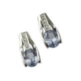 KISMA Schmuck Ohrstecker Ohrringe synthetischer Spinell hellblau 925 Sterling Silber KIO0110-013