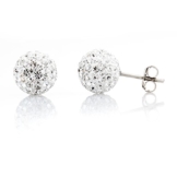 Karisma Damen Ohrstecker Ohrringe Silber 925 Rhodiniert Mit Swarovski Elements 8mm