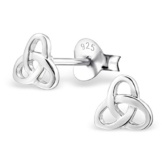 Keltischer Trinity Knoten Sterling Silber Ohrstecker
