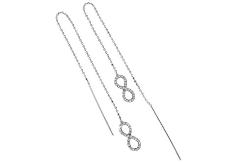 Kettenworld Durchzieher „Infinity“ mit funkelndem Unendlichkeitssymbol – 925/- Sterling Silber