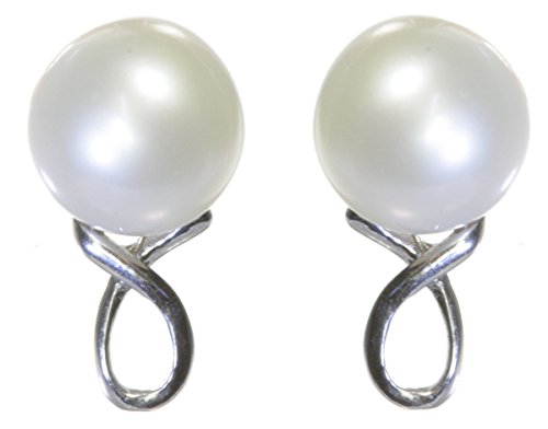 Klassische 925 Sterling Silber Süßwasser-Perlen Damen – Paar Ohrstecker 7.0mm
