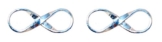 Kleine Ohrstecker Ohrringe Unendlichkeits-Symbol Sterlingsilber